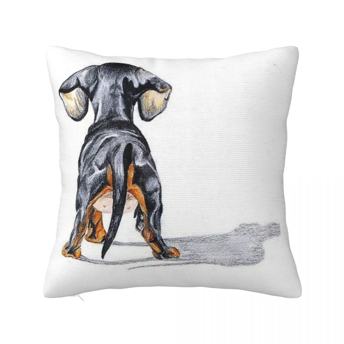 

Dachshund Dog pupy back Throw Pillow Throw Pillow Covers Cushions Home Decor Bed pillowcases Pillows Aesthetic