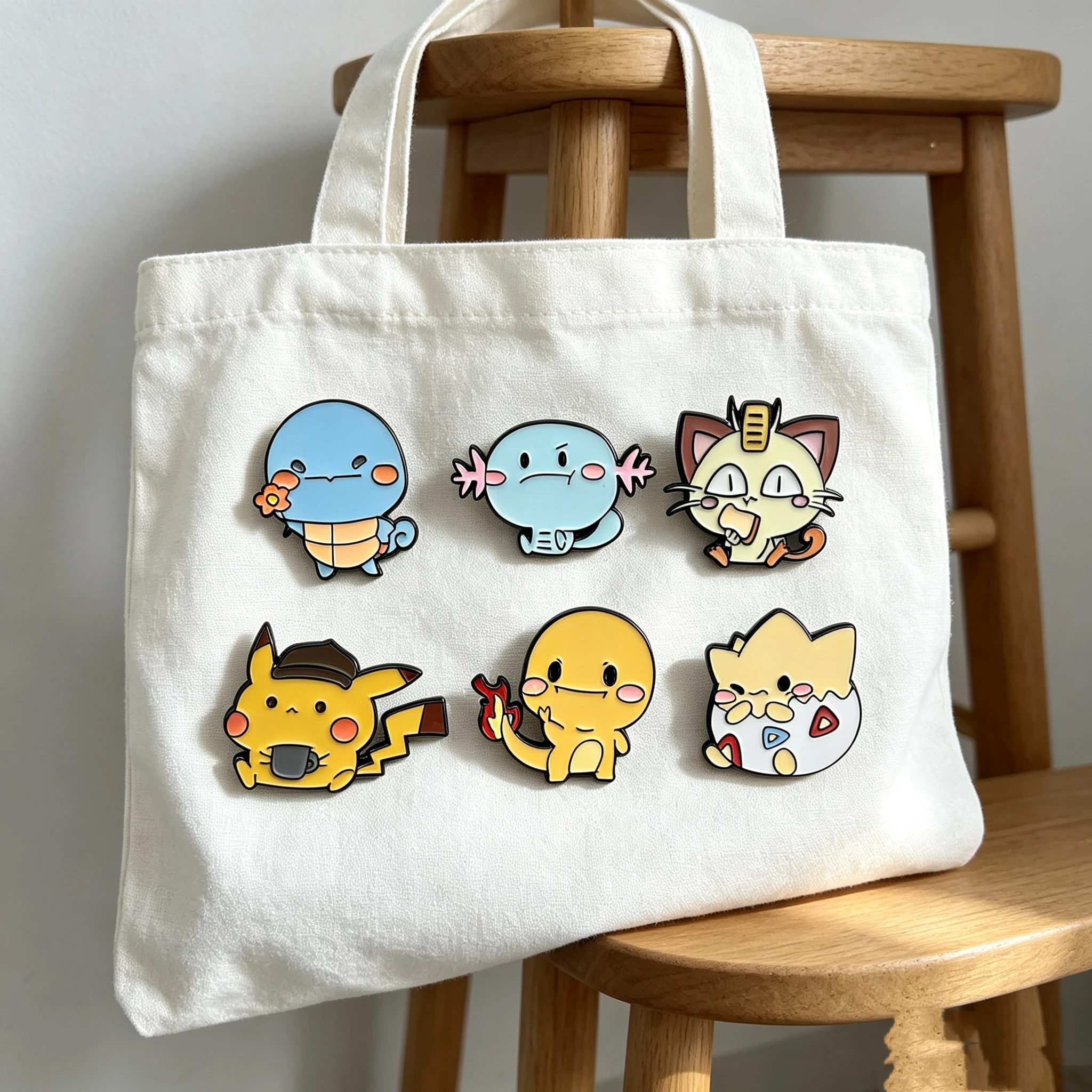 Set of 6 Adorable Cartoon Enamel Metal Pins for Jackets, Backpacks, and Clothing Accessories