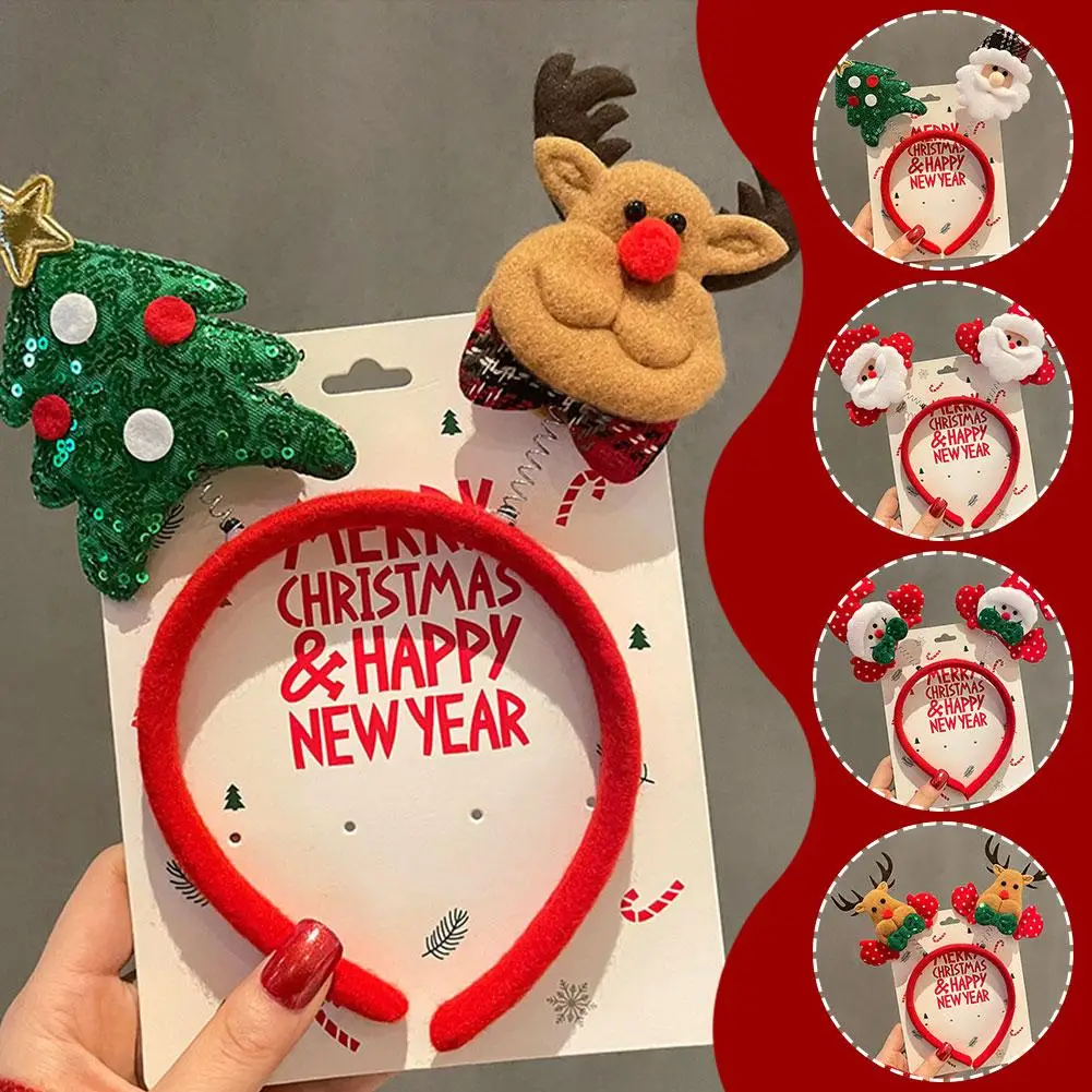 

Christmas Headwear Women's Elk Antler Headband Children's Up Hair Hair Accessories Clip Dress Headband Clips With Wholesale T7D7
