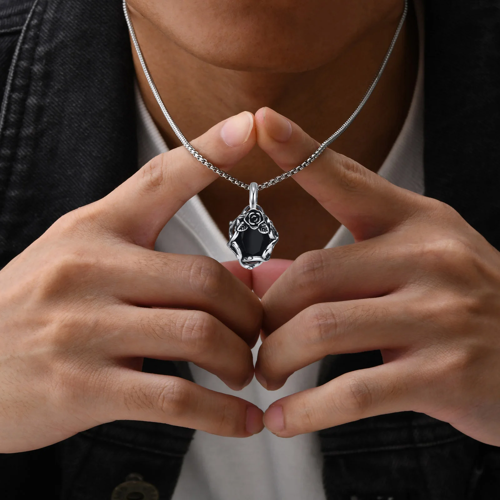 BX53　琥珀　ネックレス 透かし桜ネックレス K10YG ver. - Angelic Jewelry