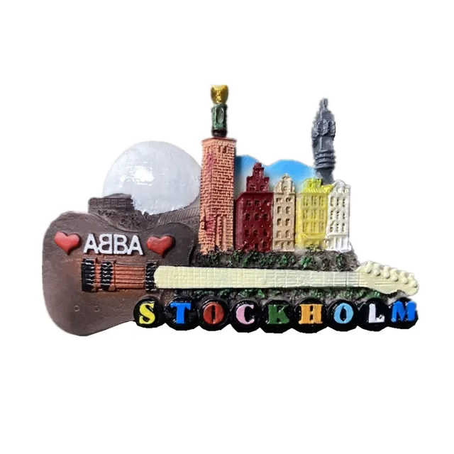 Europe Sweden 3D Fridge Magnets Tourism Souvenir Refrigerator Magnets Sticker Collection Handicraft Decoration Articles 5