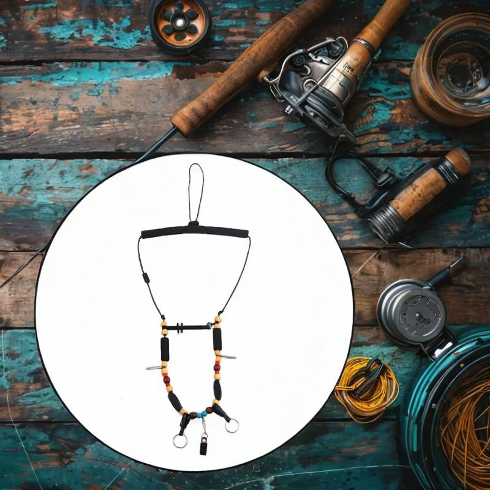 Fly Fishing Lanyard Portable Adjustable Hanging Necklace Organizer Neck Strap Angling Necklace Fly Fishing Necklace Tool