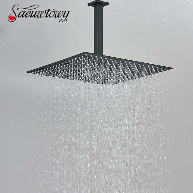Heable 光沢クロムシャワーシステム 12インチ バスルーム ラグジュアリー レインミキサー シャワーコンボセット 壁取り付け レインフォールシャワー 並行輸入品 Heable 光沢クロムシャワーシステム 12インチ バスルーム