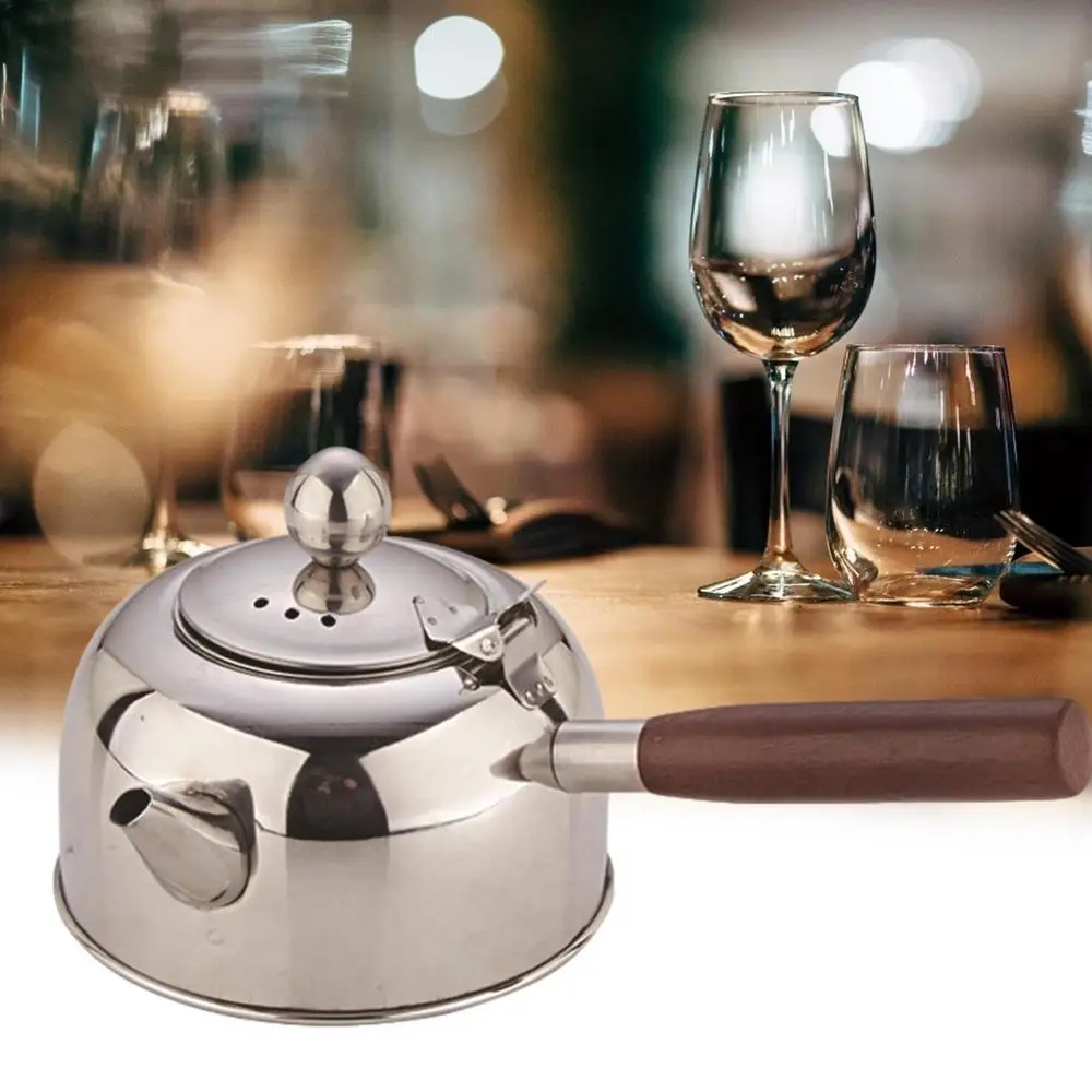 Stainless Steel Tea Kettle Anti-Scalding Handle For Induction Cooker 550Ml Capacity True Color