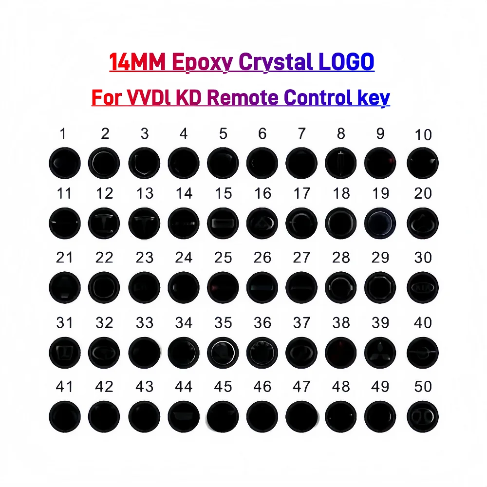 DIY Epoxy Sticker Badges Remote 50Pcs/Lot for Xhorse VVDl KD Keydiy