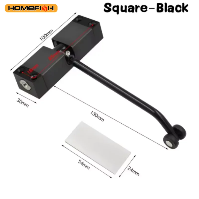 Automatic Door Closer Adjustable Silence Double Spring Self-Closing Hinged