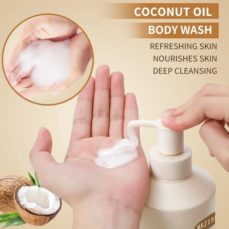 Long-Lasting Hydration and Soothing Shower Gel with Organic Coconut Oil for Dry Sensitive Skin Shea Butter Moisturizing Cleanser