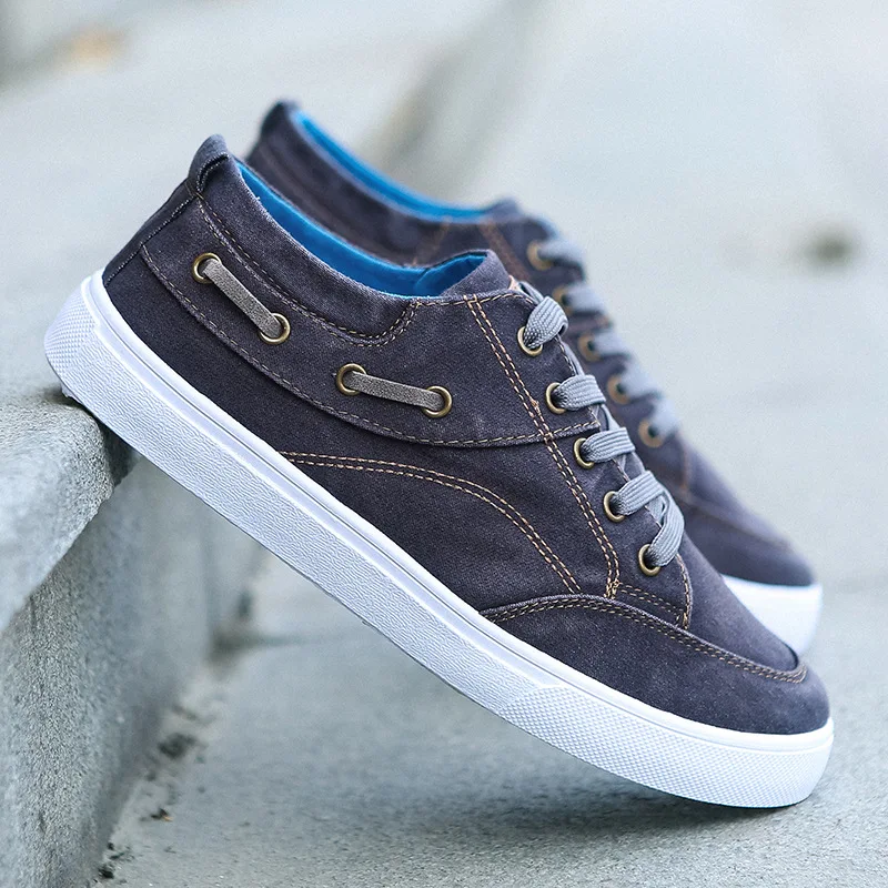 

Canvas Shoes New Fashion Breathable Men Sneakers Non-slip Casual Flats Man Spring Summer Walking Vulcanized Sneakers