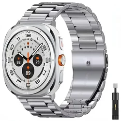 Premium Stainless Steel Breathable Strap - Ultra 47mm Smartwatch Bracelet Accessory - Galaxy Ultra 47mm (Silver With tool)
