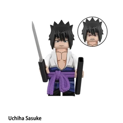 Naruto Anime Mini Blocks Collectible Figure Set - Featuring Kakashi, Sasuke, Itachi, Jiraiya, Tsunade, and Obito (PEACOCK BLUE)