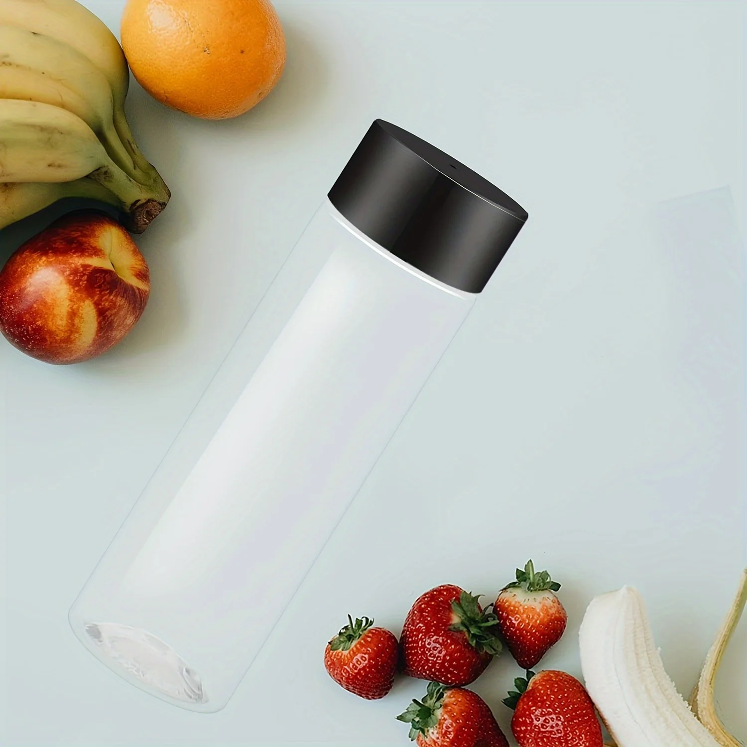Portable Plastic Fruit Juice Bottle 12pcs Clear Bulk Container For Indoor/Outdoor Camping Drink For Fridge Bar Supplies