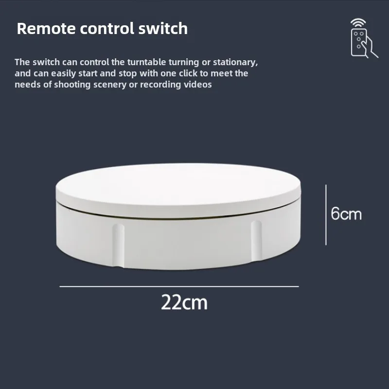 50kg Load Heavy Duty Electric Rotating Display Stand 360 Degree Swivel Plate with Remote Control for Jewelry and Video Props
