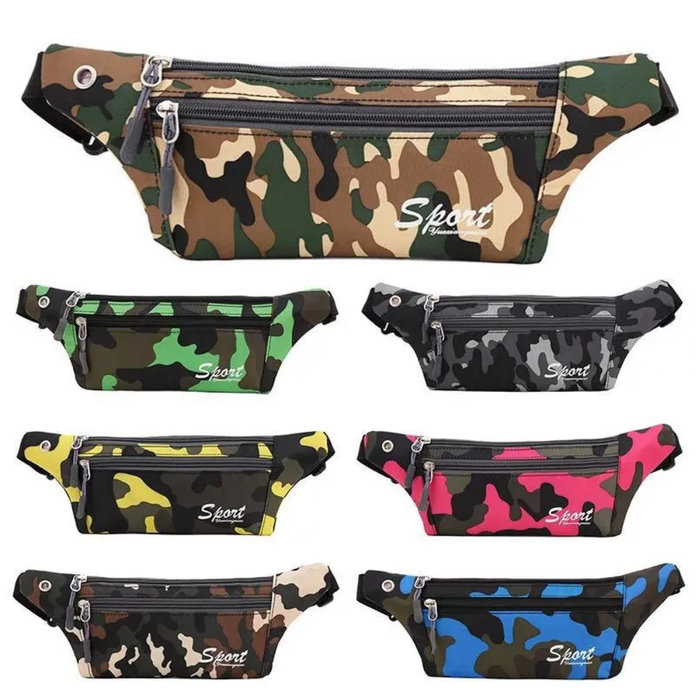 Tissue Paper Ultra Light Camo Waist Bag Headphone Hole Storag Running Bag Large Capacity Stratification Mobile Phone Outdoor