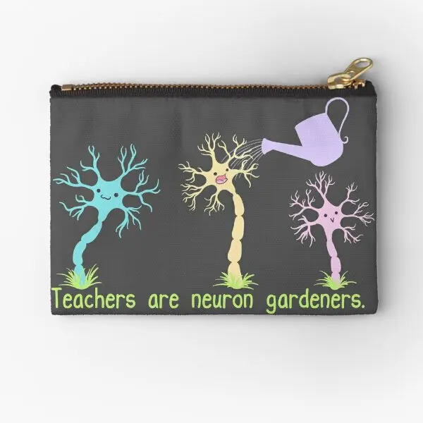 

Teachers Are Neuron Gardeners Zipper Pouches Bag Storage Cosmetic Coin Small Wallet Panties Pocket Women Socks Underwear