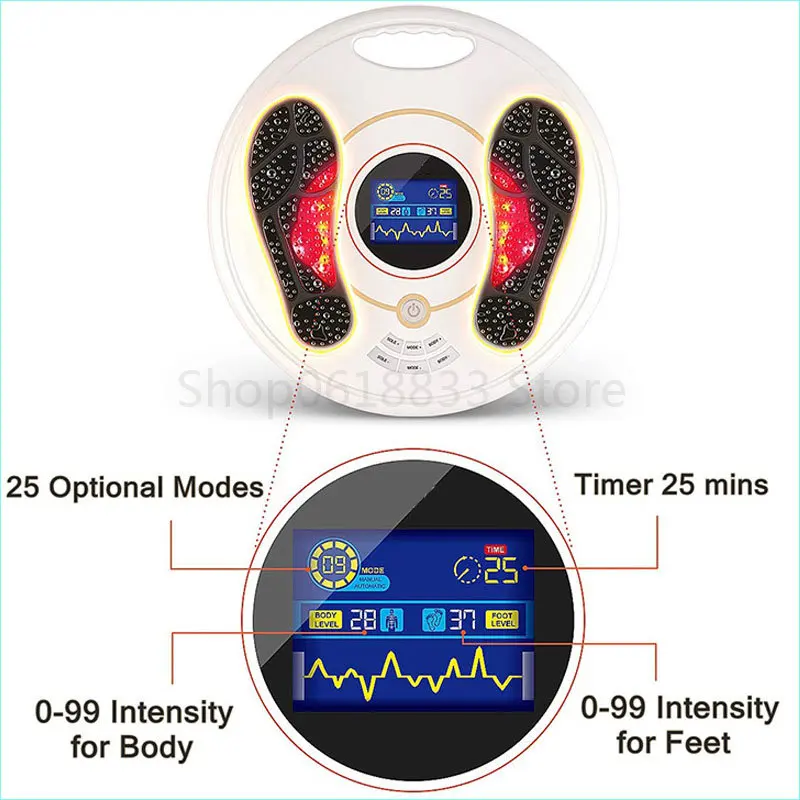 

Health Protection Instrument EMS Foot Massager Reflexology Full Leg Electric Foot Impulse Massager for Blood Circulation