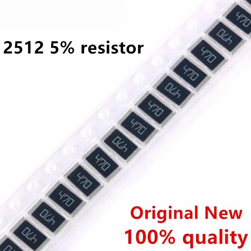 

50 шт., резистор 2512 5% SMD 1 Вт 10R 22R 24R 27R 30R 33R 36R 39R 43R 47R 51R 56R 62R 68R 22 24 27 30 33 36 39 43 47 51 56 100 Ом