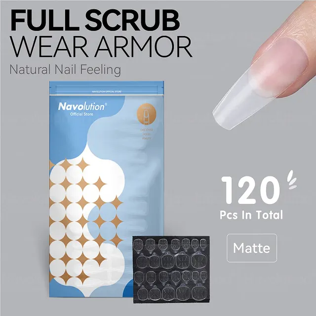 13957-a1277e.jpg faux ongles en acrylique, artificiels, en forme de cercueil, transparents, mats