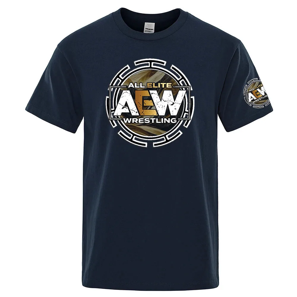 2026 올 엘리트 AEW 레슬링 AEW 프린트 여름 남성용 새로운 일반 반팔 탑 통기성 얇은 속건성 캐주얼 티셔츠