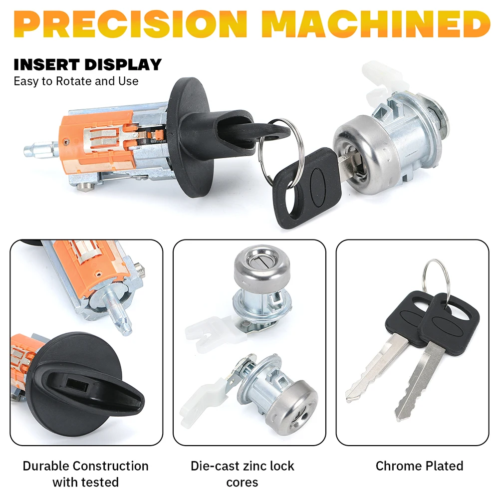 LC6177U, Autotürschließzylinder-Schlüsselsatz mit 3 Schlüsselpaaren für  Freestar für den Versand, Präzise und Hochtemperaturbeständig : :  Auto & Motorrad
