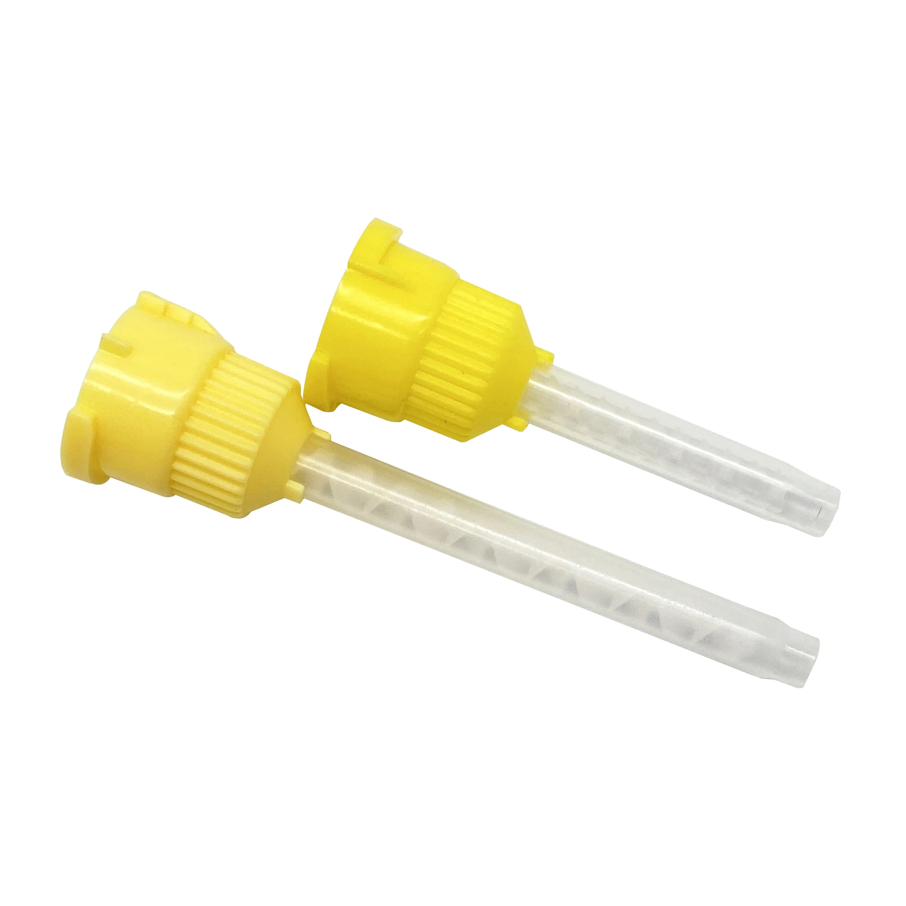 50 Stück/Packung Einweg-Dental-Mischspitzen Silikon-Gummi-Mischköpfe 1:1 Zahnmedizinische Abdruckdüsen Gelbe Mischrohre – Detail 8