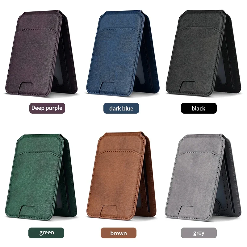 Luxury Magnetic Leather Wallet Holder Case - Premium Card Holder Phone Bag Cover Accessories
