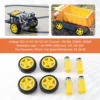 4 Pcs For Arduino Smart Car Robot Plastic Tire Wheel with DC 3-6V Gear Motor 6