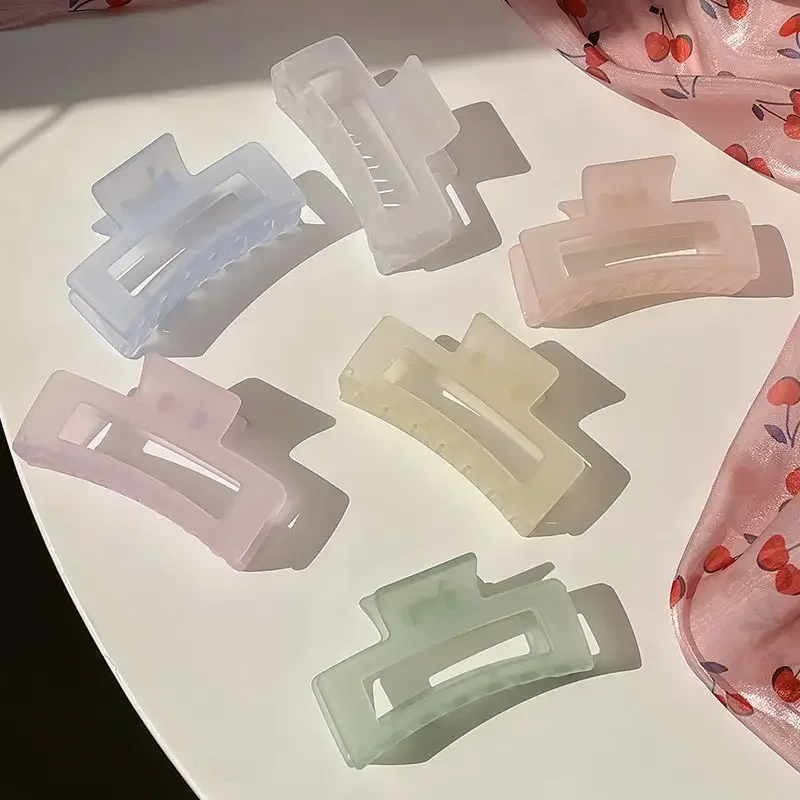 Elegant Transparent Hair Claw Clip for Women and Girls - 2023 Edition