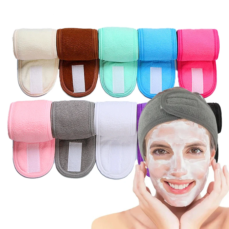 

Adjustable Head Band Wide Hairband Yoga Spa Bath Shower Makeup Wash Face Cosmetic Headband for Women Ladies Make Up Accessories