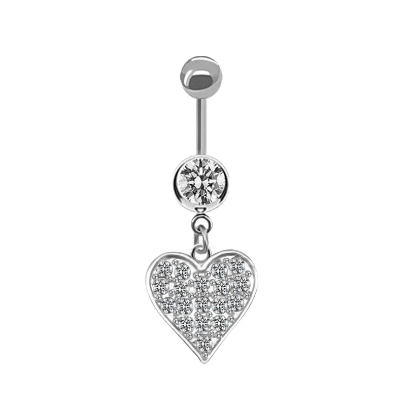 Piercing Jewelry Women's Butterfly Crown Heart Drop Belly Button Navel Button