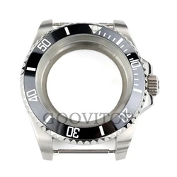 Silver 40mm Solid Stainless Steel Watch Case with Waterproof Brushed Oyster Bracelet for 40mm (E1 Only case)