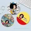 Mafalda Small Round Office Student Gaming Thickened Writing Pad Non-slip Cushion Mouse Pad Padmouse Desk Play Mats 1