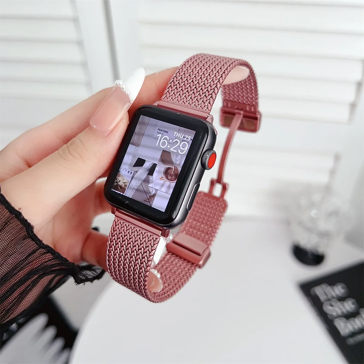 Curea de ceas pentru iWatch 42/44/45/49mm 38/40/41mm, metalică, la modă, pentru seria de ceasuri Ultra2 Se 9/8/7/6/5/4/3/2/1_voghion.com