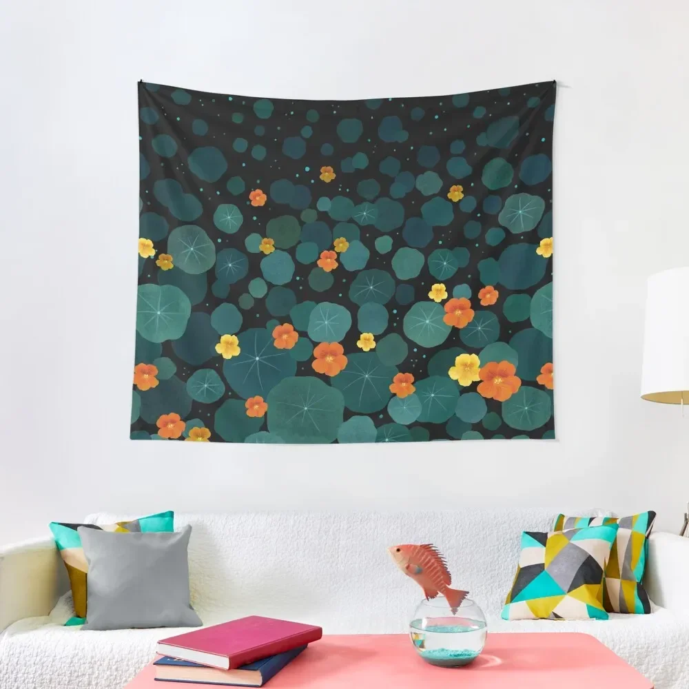 

Nasturtium Garden Tapestry Decoration Pictures Room Wall Bedroom Decor Custom Christmas Decoration Tapestry