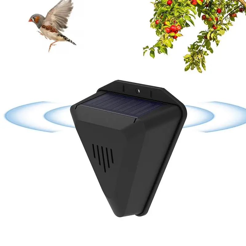 hot Solar Timer Bird Repeller With 13 Sound Waterproof Bird Repellent Alarm Outdoor Crop Orchard Protection Animal Deterrents