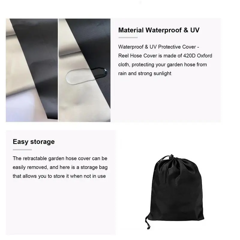Garden Hose Reel Cover Winter Faucet Insulation Cover Portable Garden Hose Storage Reels Outdoor Water Hose Reel Holder Cover 2