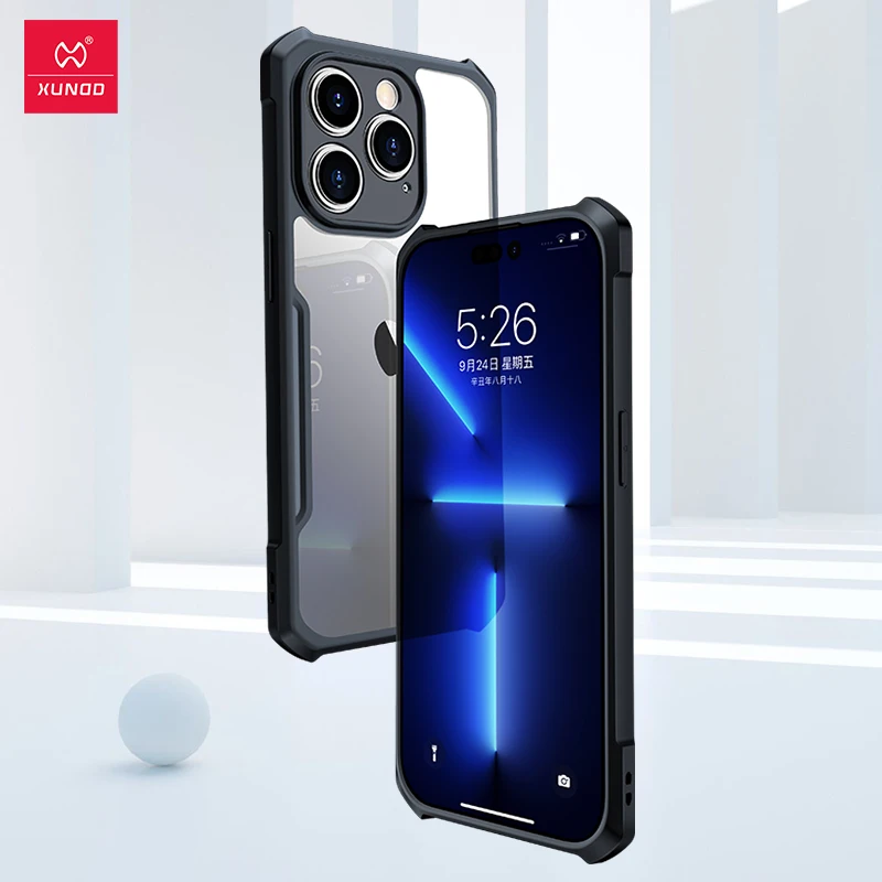 

For iPhone 15 Pro Max Case XUNDD For iPhone 13 14 15 Pro Plus Max Shockproof Phone Cases Transparent Back Cover Protective Shell