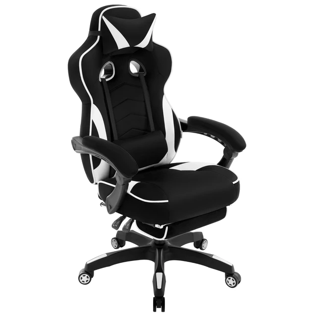 WOLTU-silla Gaming Racing para oficina, asiento deportivo con  reposacabezas, cojín Lumbar con reposapiés