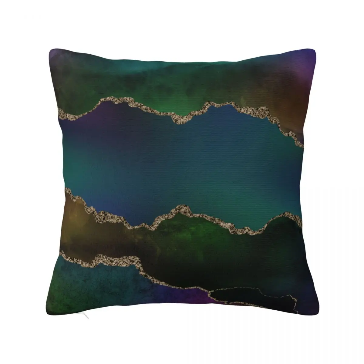 

Teal Marble Pillowcase Soft Polyester Cushion Cover Decorations Modern Pillow Case Cover Home Zipper 40*40cm