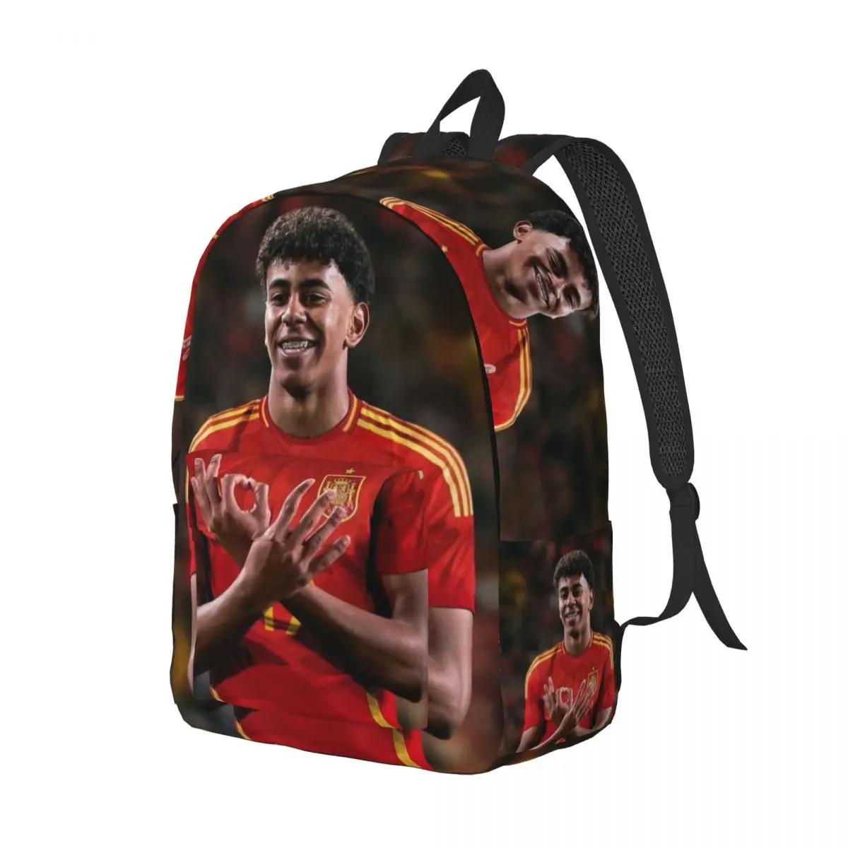 Lamine Y-Yamal Fashionable and avant-garde, fully printed, comfortable student backpack for carrying. 2