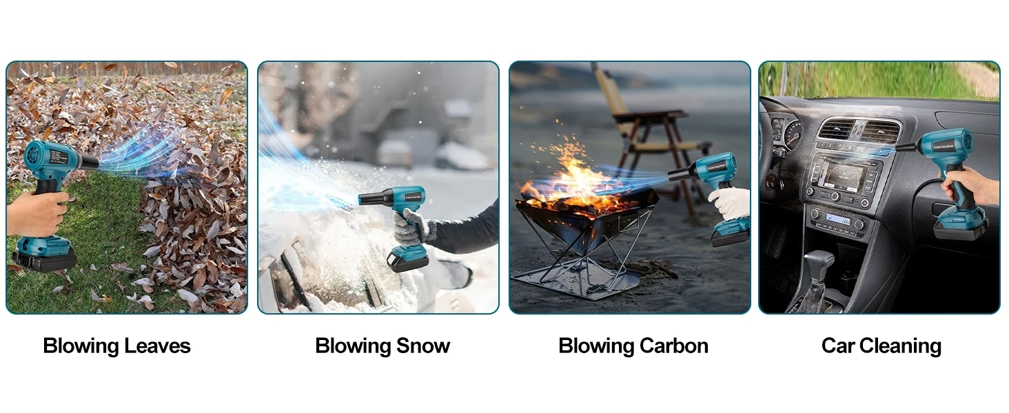 Cordless Leaf Blower for Makita 18V Battery 130000 RPM 425MPH High-Speed Brushle
