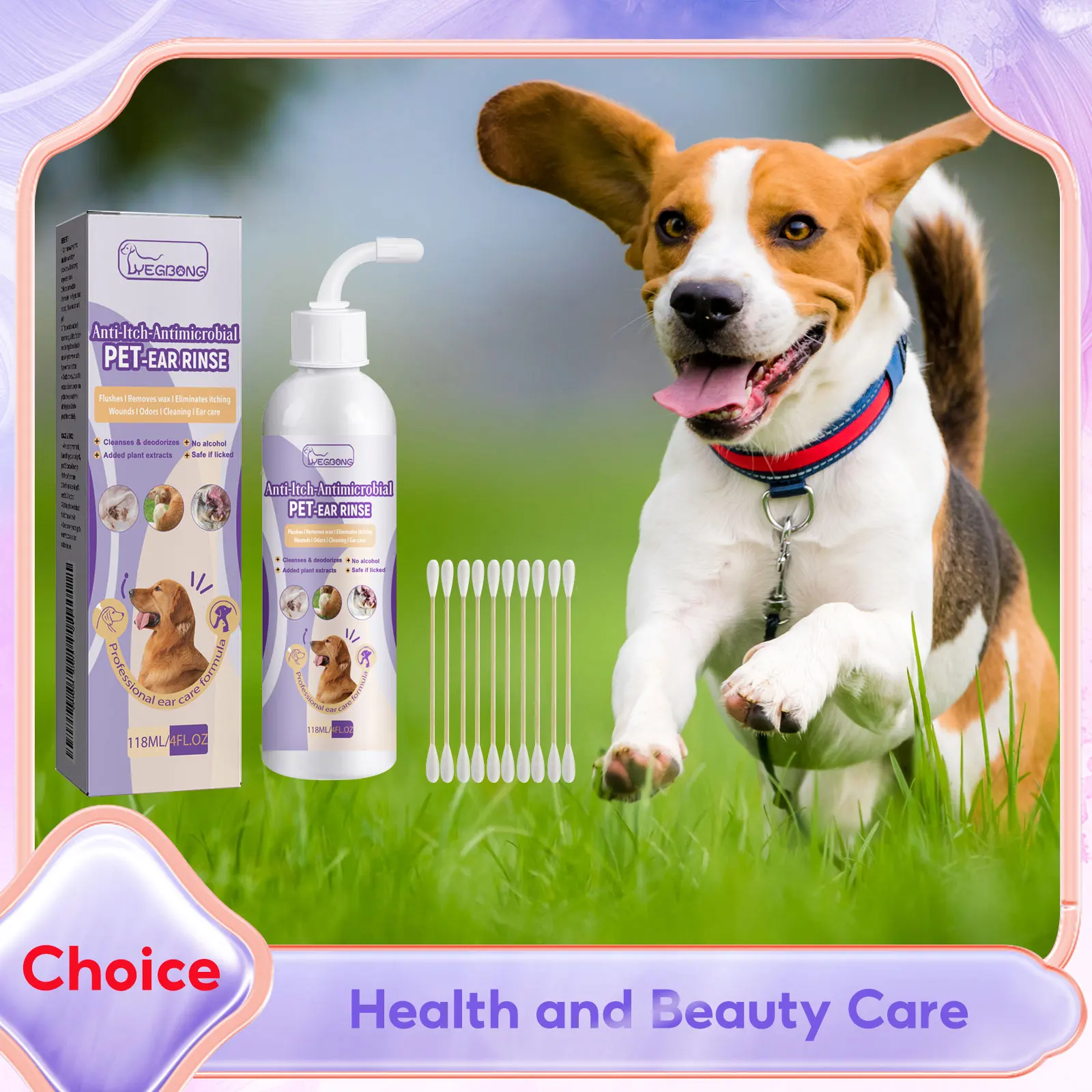 Pet Ear Cleaner Solution Remove Mites Debris Keep Canals Clean Cat Ear Deodorant Oil Infection Control Soothe Dog Wash Drops