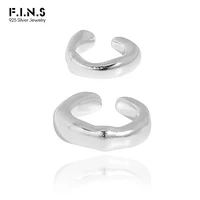 F.I.N.S 1PC 925 Sterling Silver Irregular Stackable Thick Rock Punk Clips Earring Earcuff Ear Cuff Earring Wedding Jewelry 1