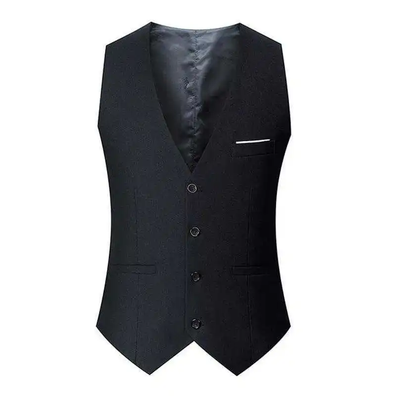 2024 Spring and Autumn New Style British Fashion Men's Suit Vest Slim Waistcoat Men's Vest Korean Style Suit Vest 6