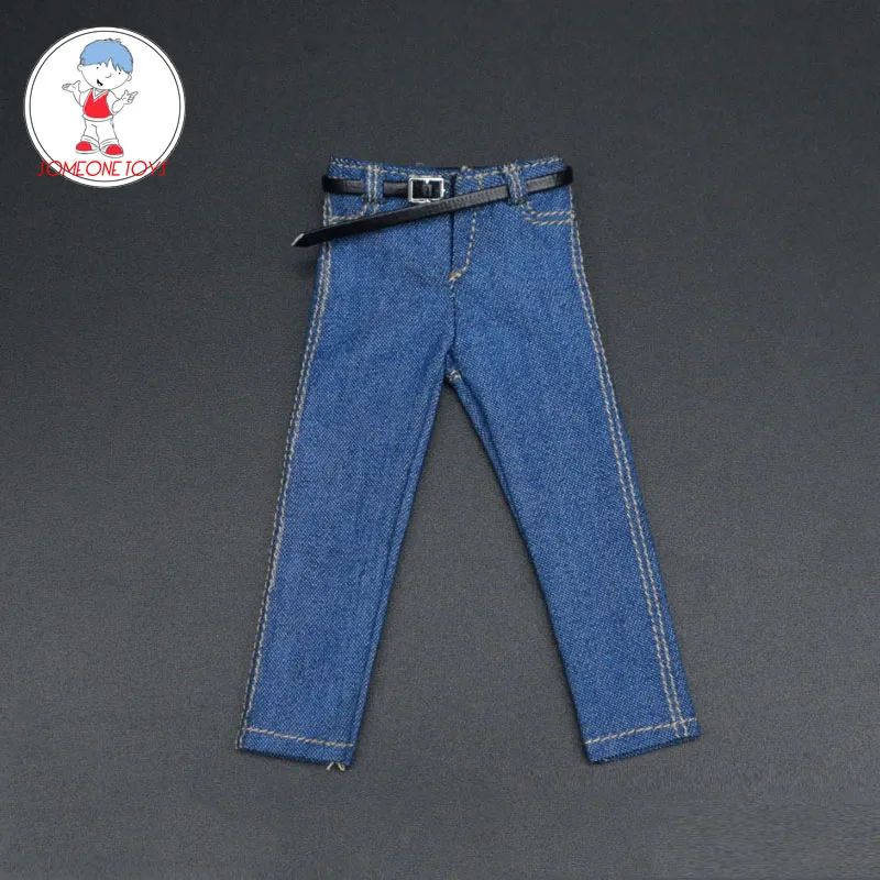 

1/12 Scale Male jeans blue pants trendy black trousers for 6 Inches Action Figures male body TBLeague doll accessories