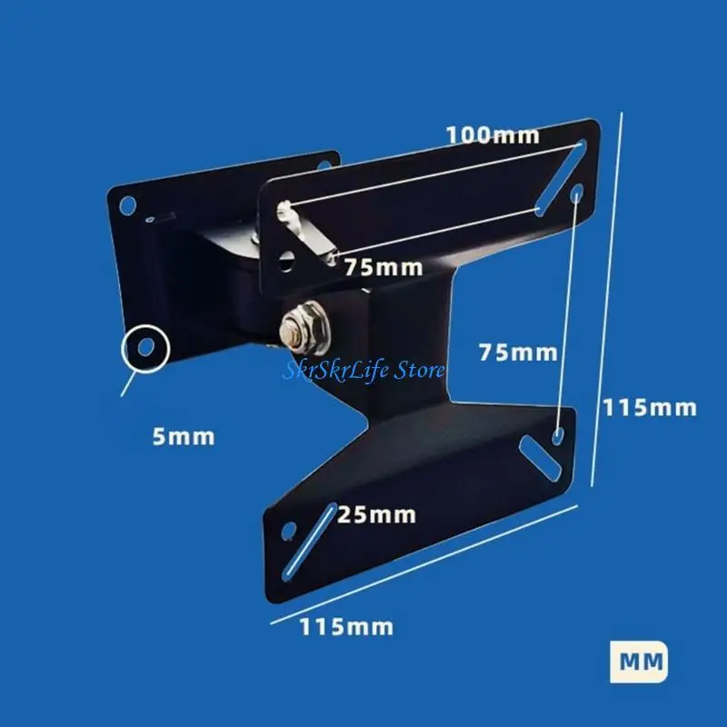 E65E 1424인치 LED 및 모니터 스탠드용 보안 벽 장착 브래킷은 최적의 시청을 위해 180° 기울기 회전 기능을 제공합니다.