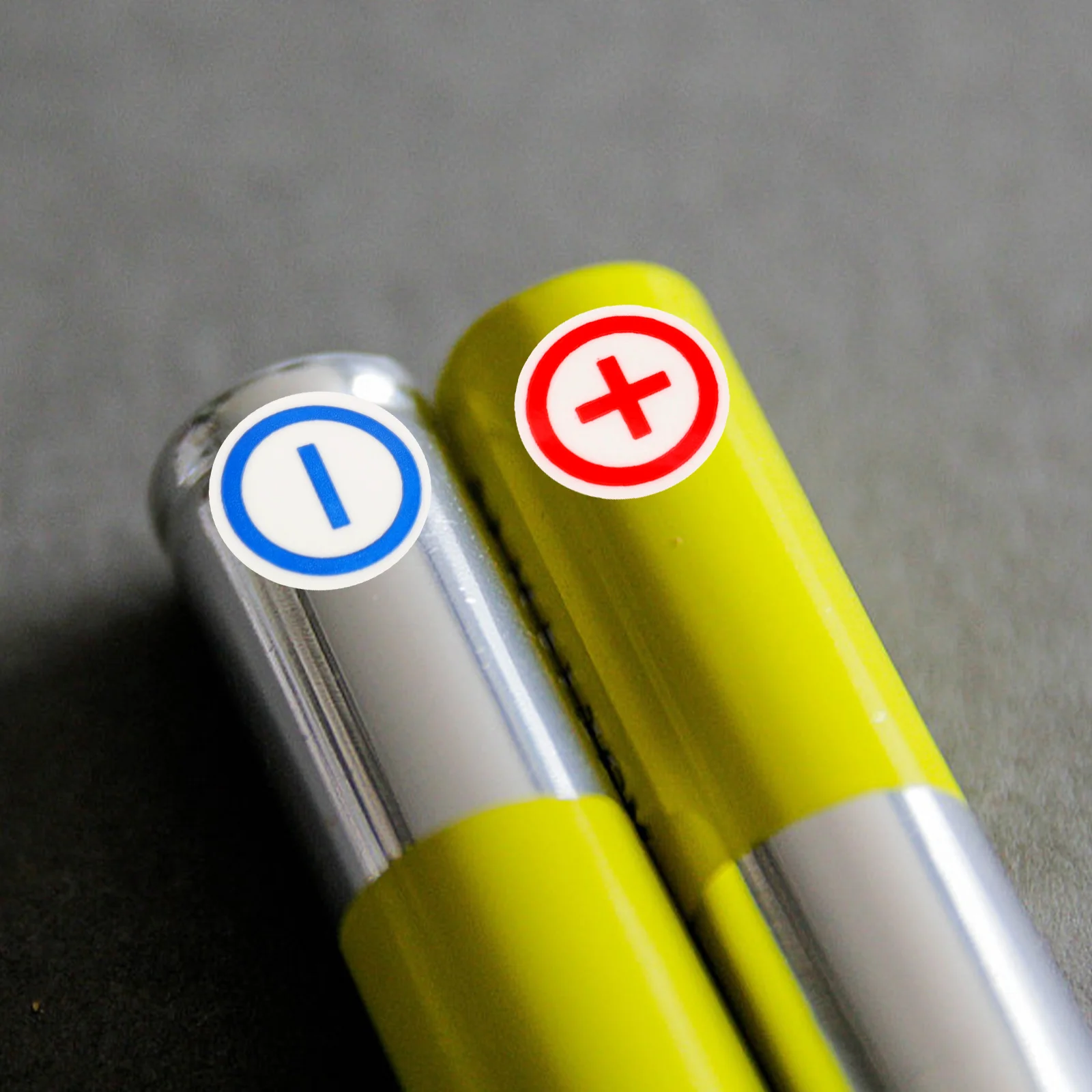 

Electrode Label Stickers Polarity Stickers Red Blue Warning Safety Stickers Removable Electrical Labels