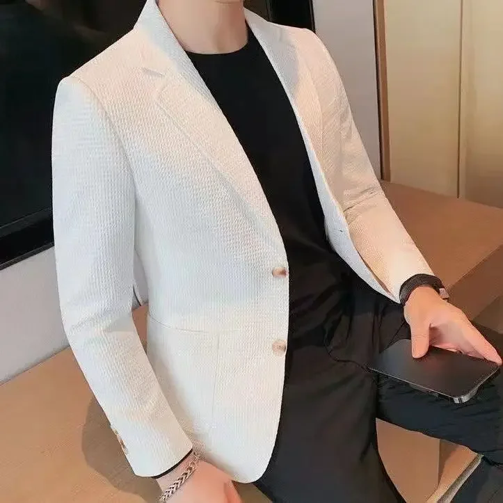 thumbnail image 1 of Trajes y blazers para hombre de talla grande y extragrande, chaquetas de vestir, abrigos, chaquetas para hombre, moda de negocios china 2024, novedad de moda, 1 of 5