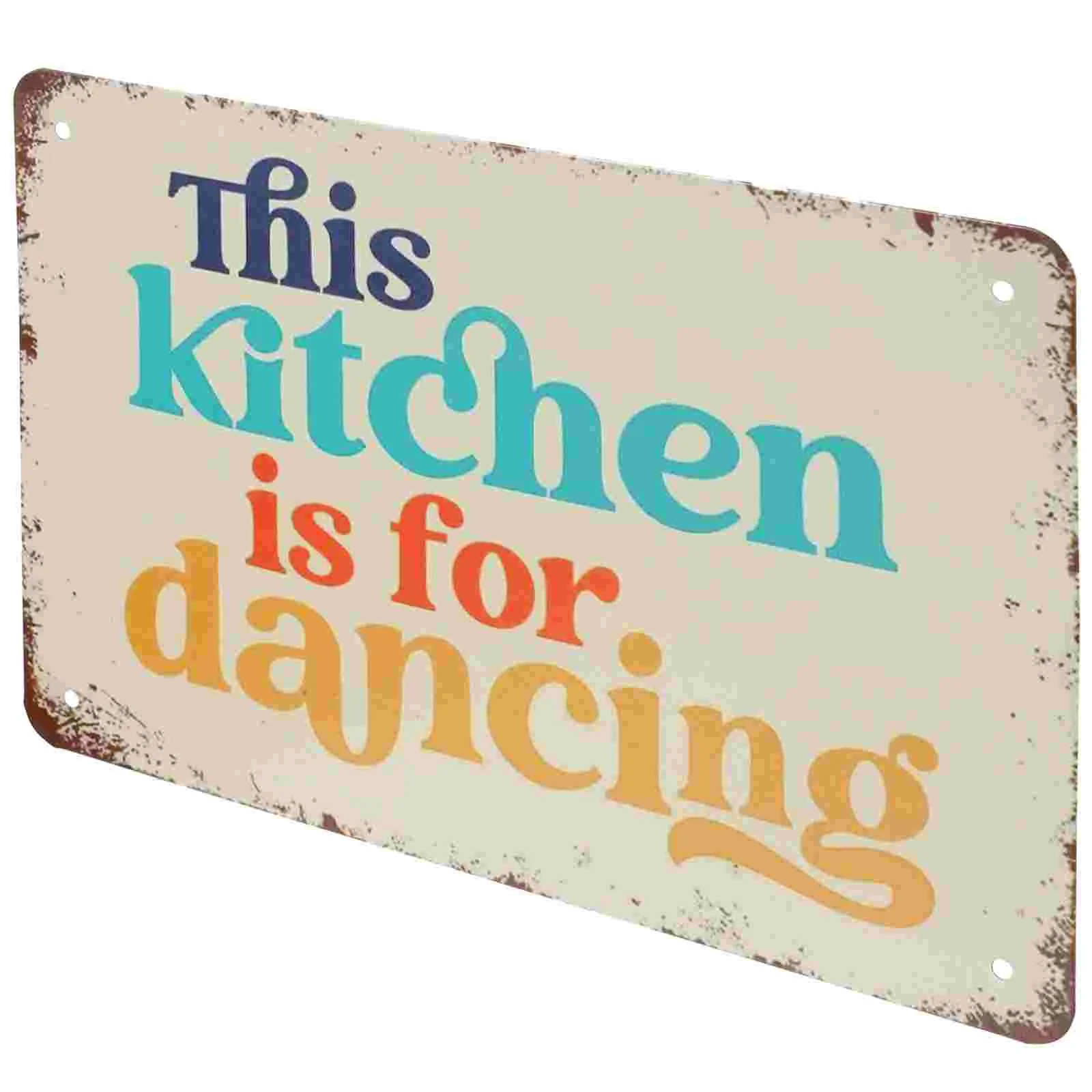 

Vintage Tin Painting Decor Kitchen Wall Iron Sign Plate Signs Decoration This for Dancing Plaque