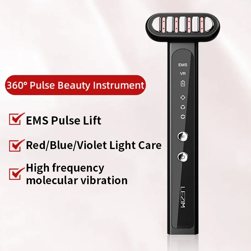 NEW 360° Face Eye Beauty Device Facial Face Eyes Massager Wand Reduce Wrinkles Anti-Aging Skin Care Tools EMS LED Display