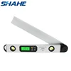 Shahe 400mm 0-225 Degree Digital Angle Ruler With Backlight Aluninum Alloy Digital Protractor Angle Finder 1